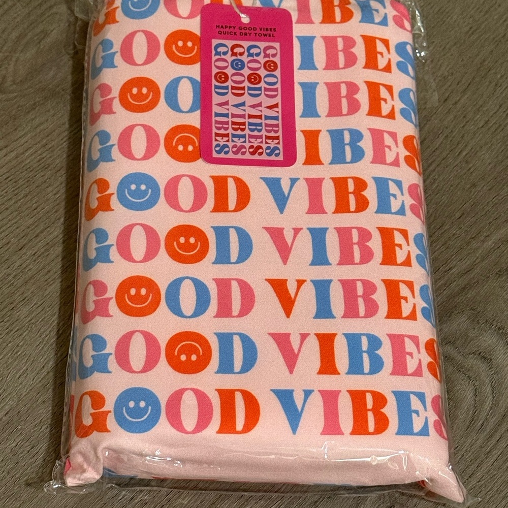 Katydid Good Vibes Towel - Pink, Blue, Orange